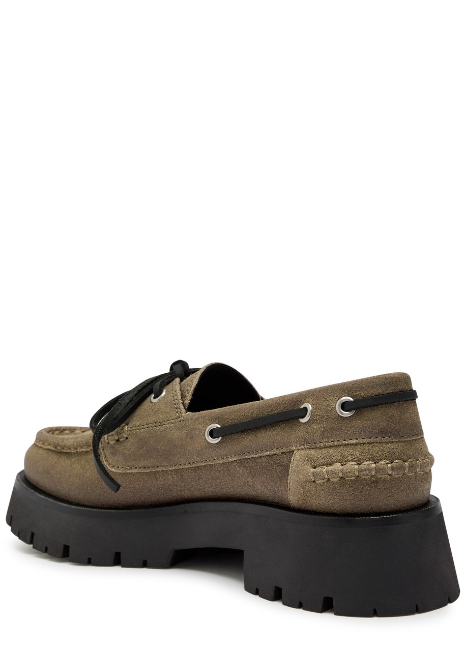 Alexander Wang Carson 50 Waxed Suede Boat Shoes - 2