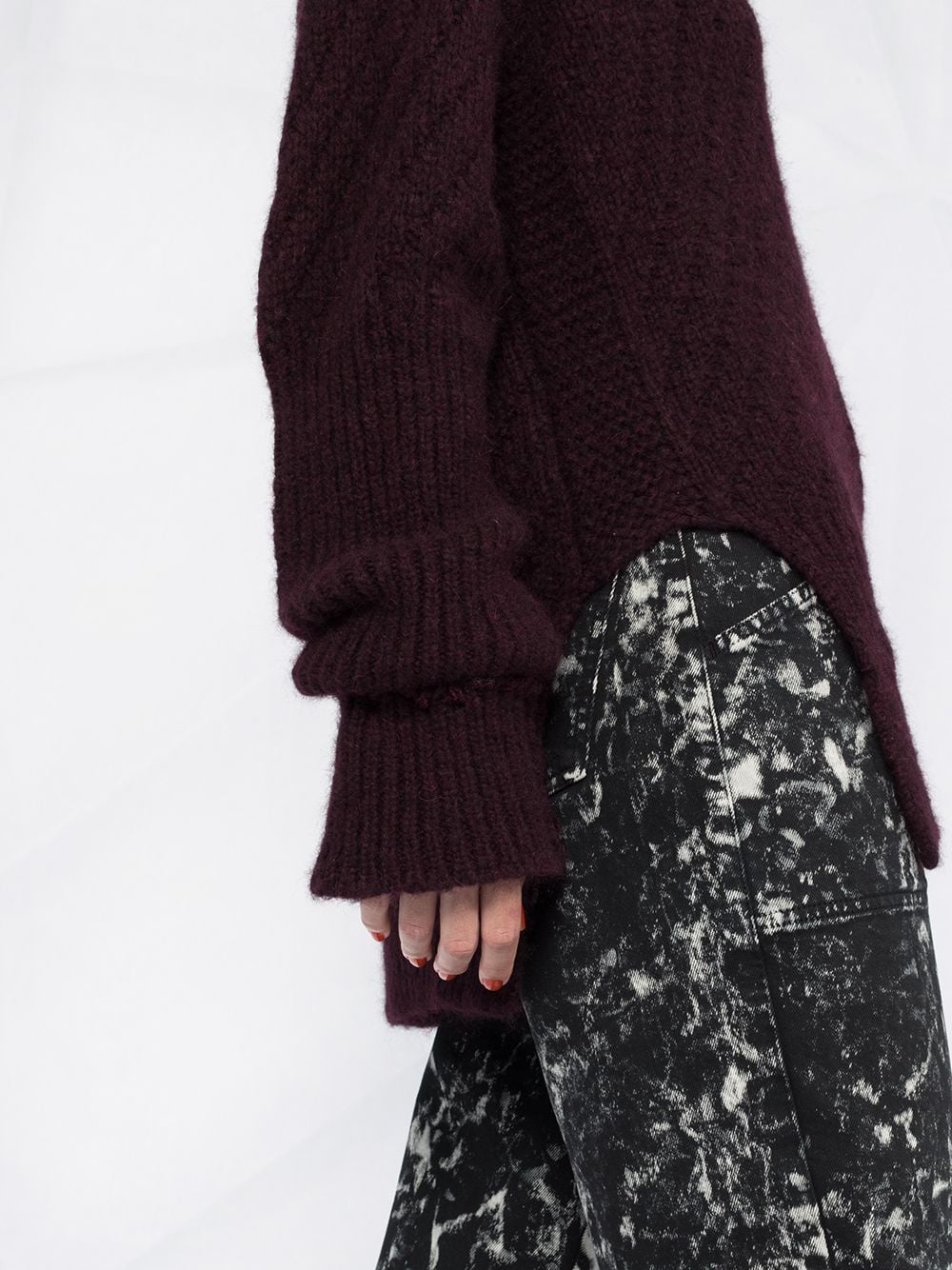 oversized roll-neck jumper - 3