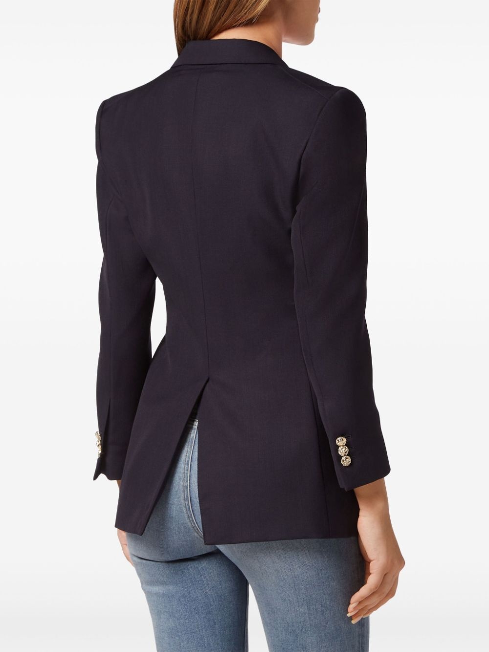 double-breasted wool blazer - 4