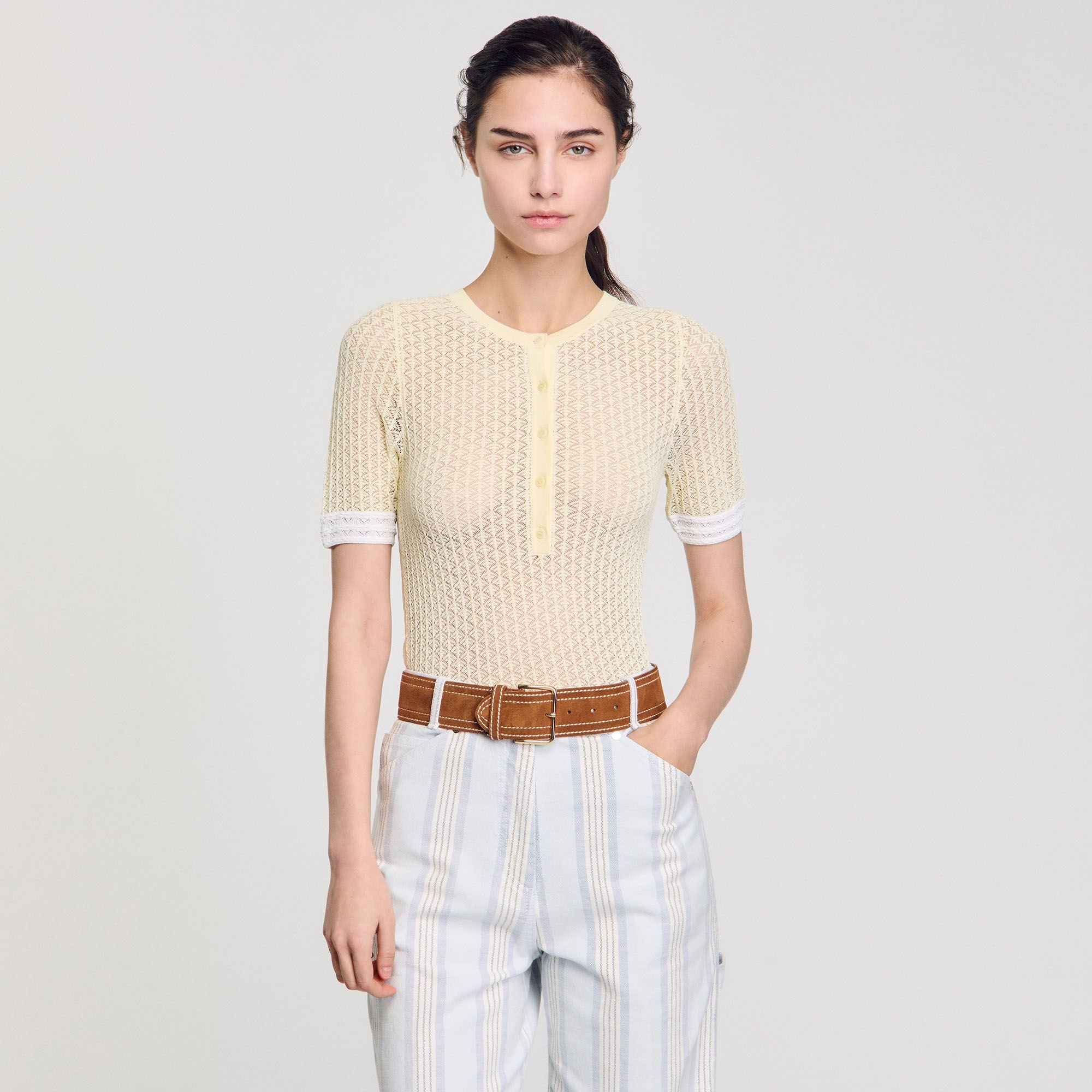SHORT-SLEEVED SWEATER - 4
