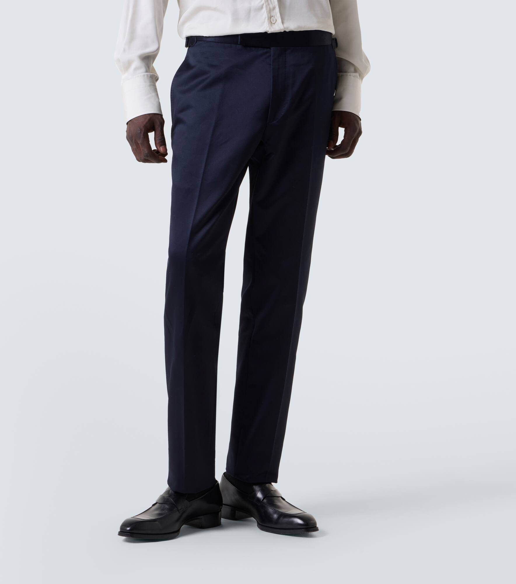 Shelton cotton satin suit pants - 3