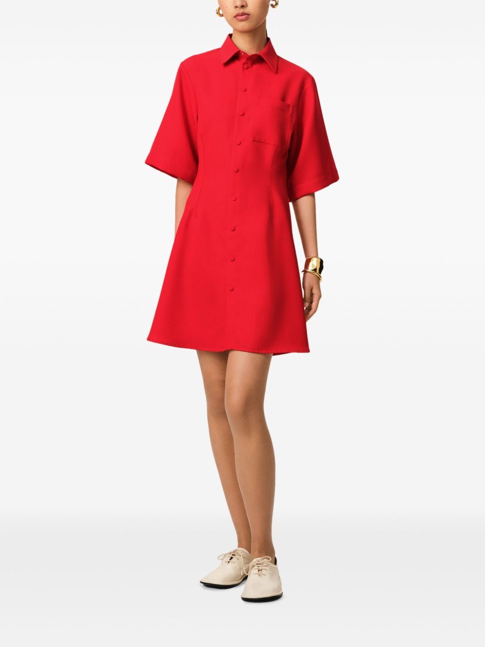 short-sleeved shirtdress - 2