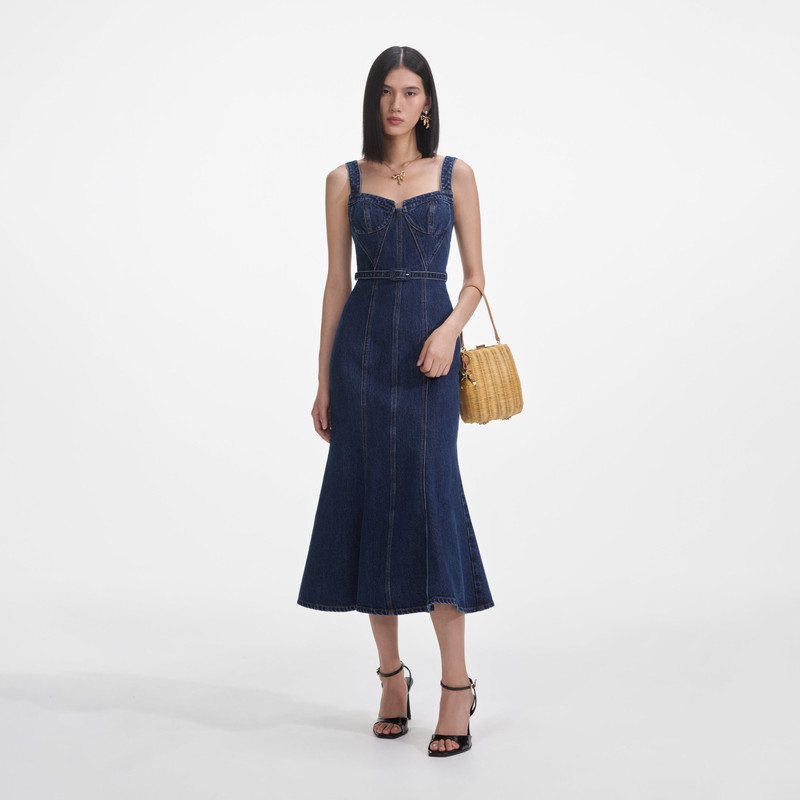 Denim Sweetheart Midi Dress 1
