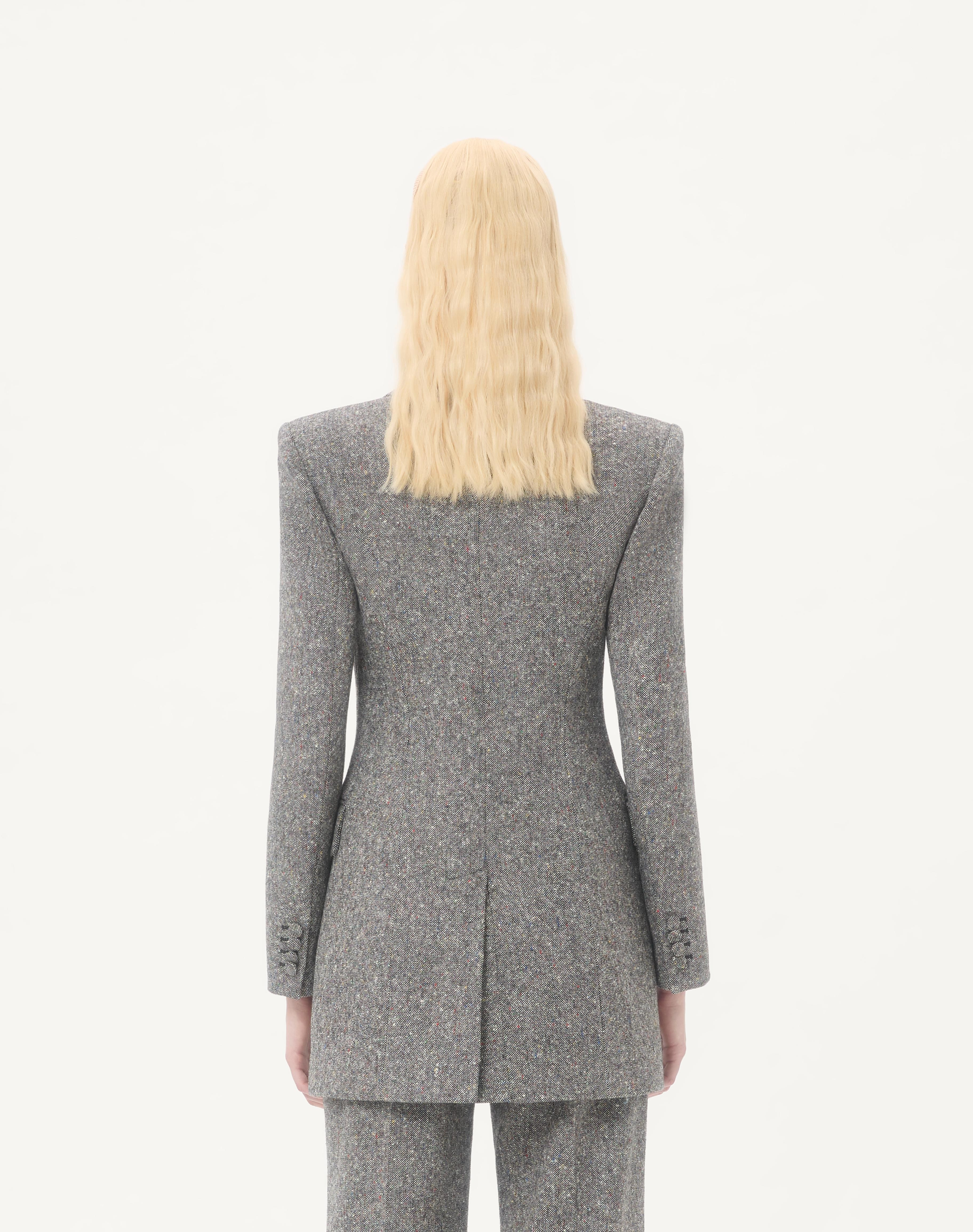DOUBLE-BREASTED BLAZER IN NATTÉ BUTTONED WEAVE - 7