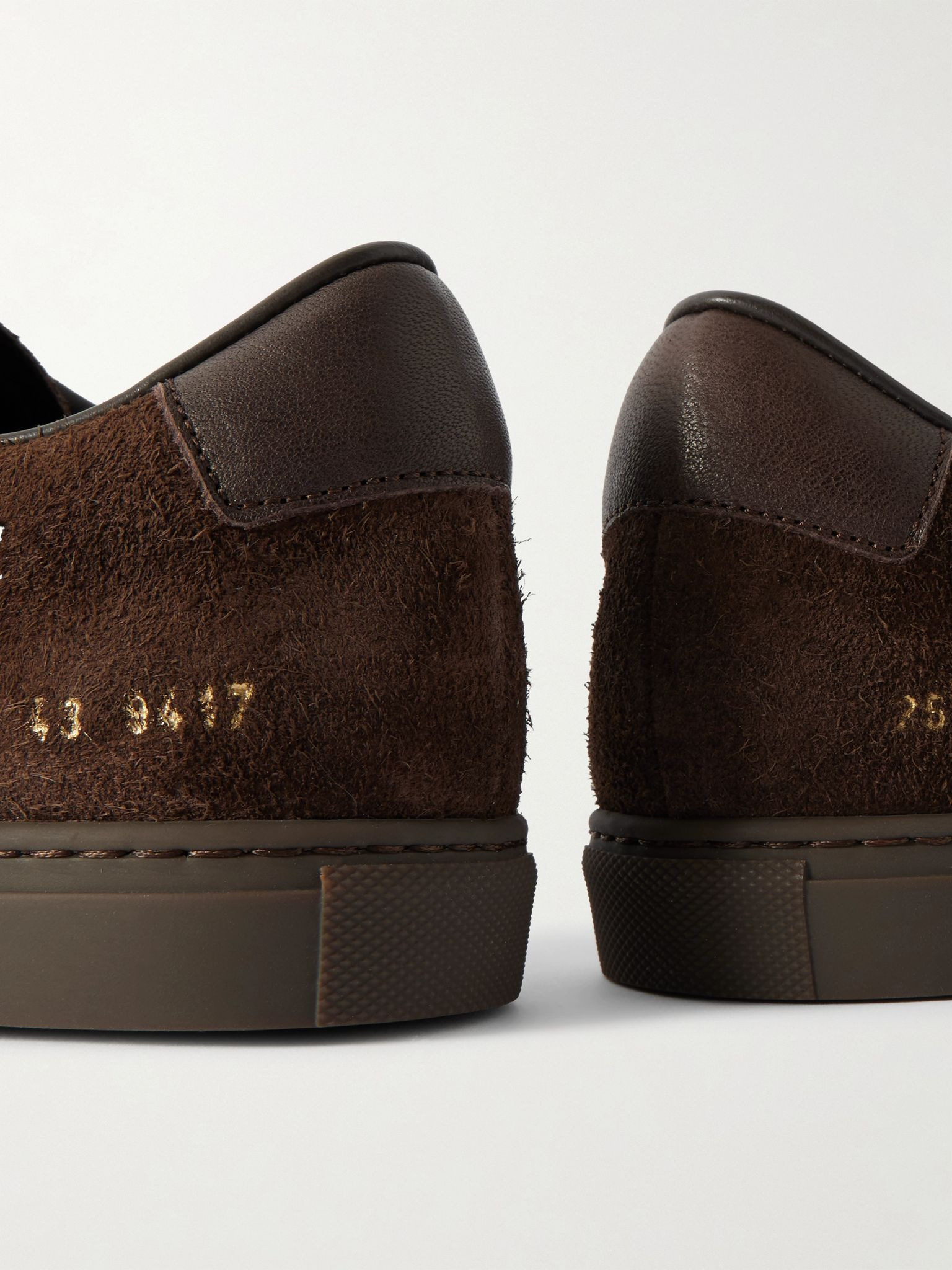Field Trainer Brushed-Suede Sneakers Dark brown - 5