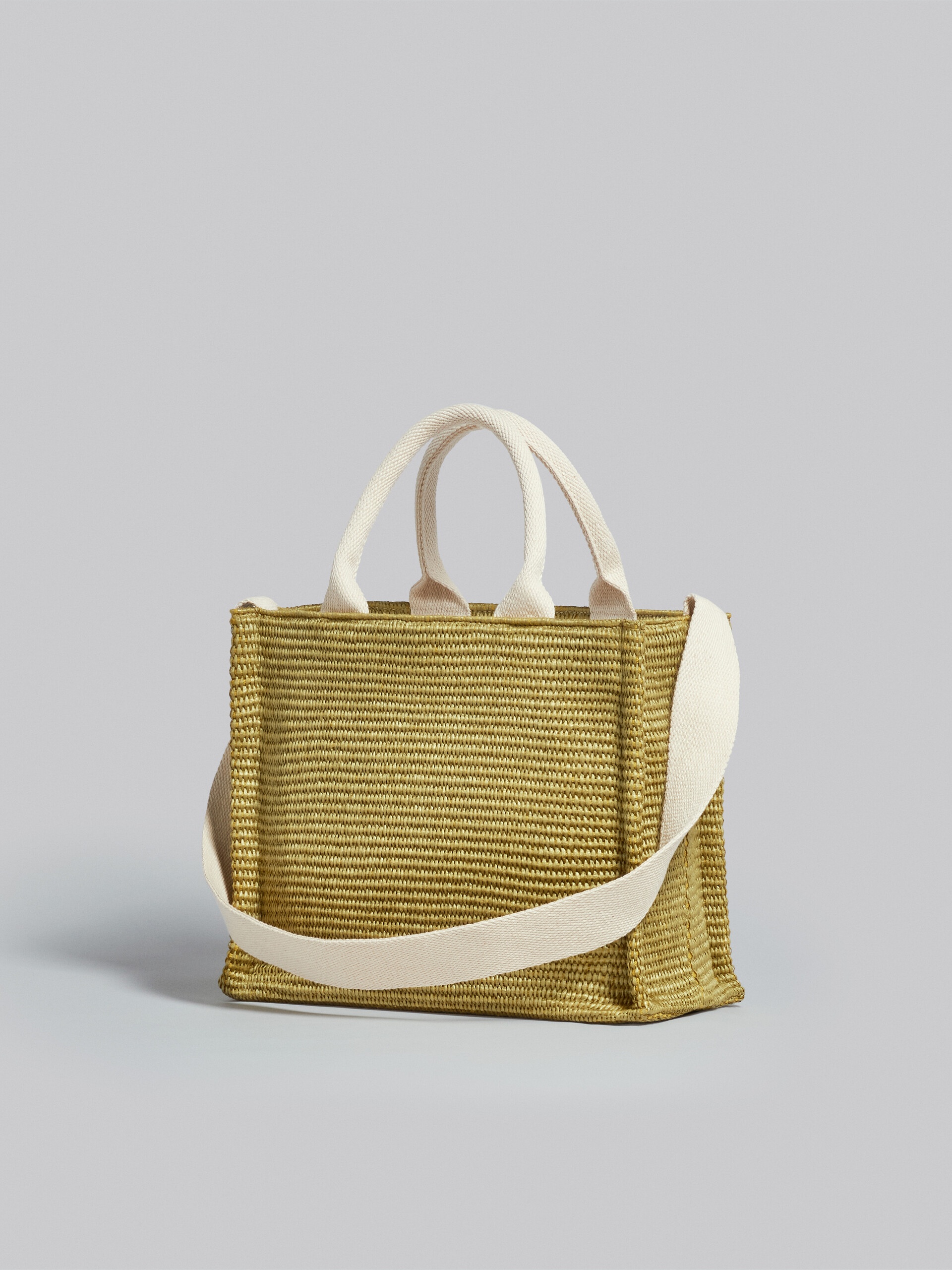 GREEN RAFFIA SMALL TOTE BAG - 3