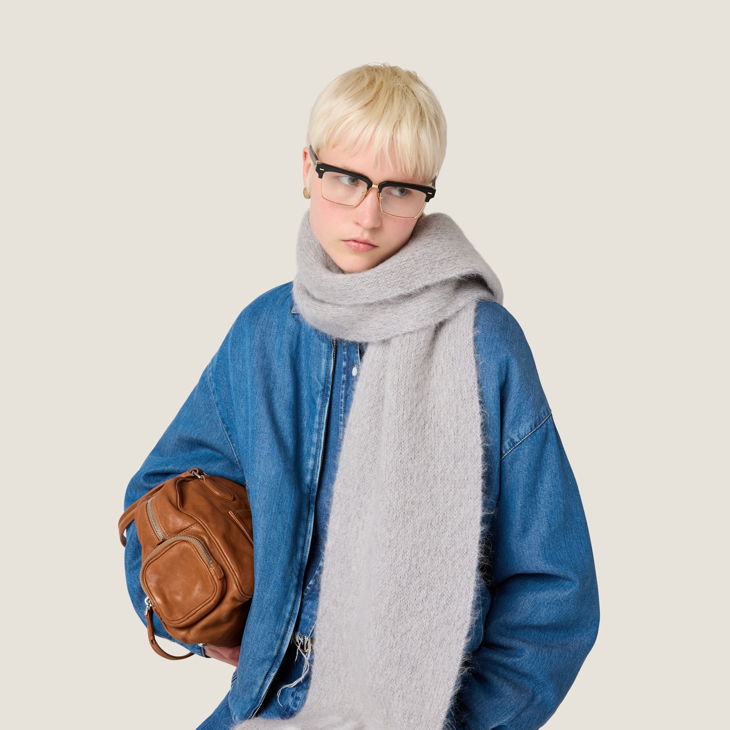 Wool and mohair scarf - 4
