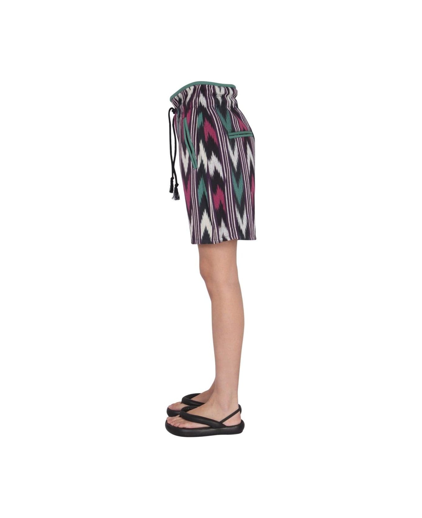 High Waist Drawstring Shorts - 3