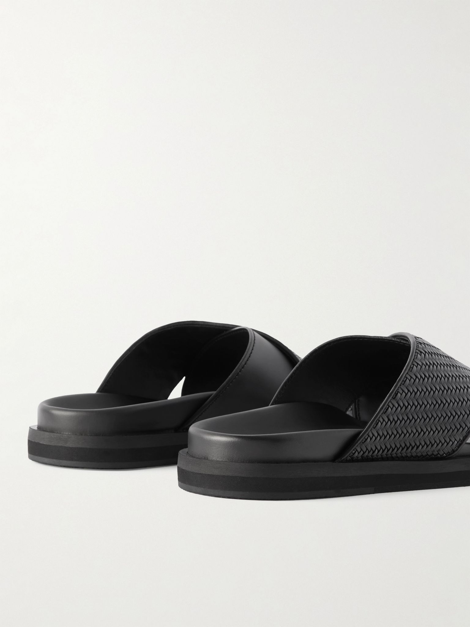 Panarea PELLETESSUTA™ Leather Slides Black - 5