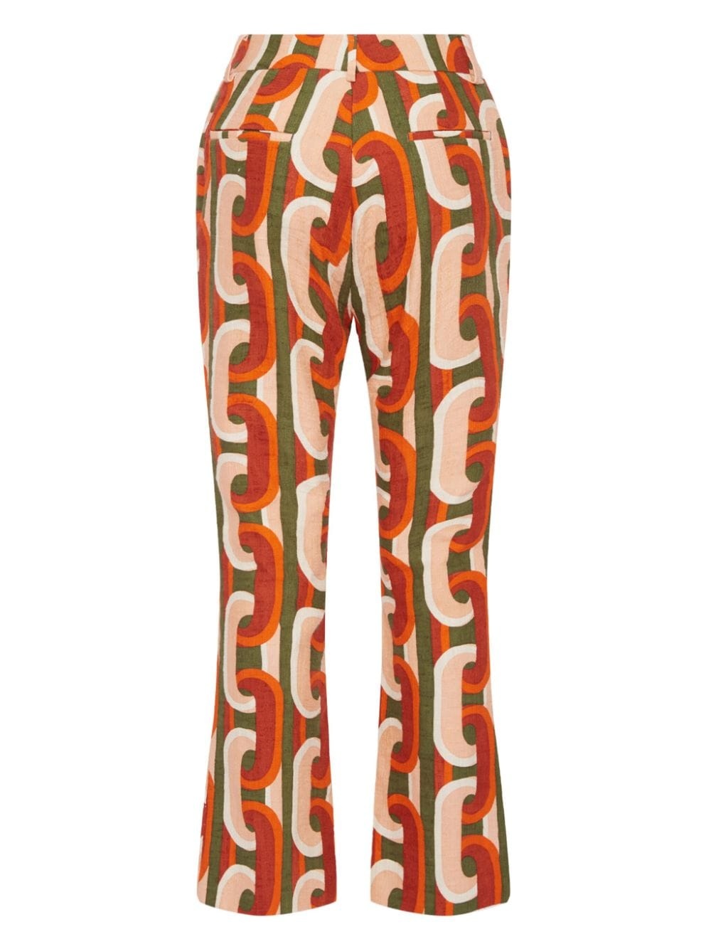 24/7 Prometheus-print kick-flare trousers - 4