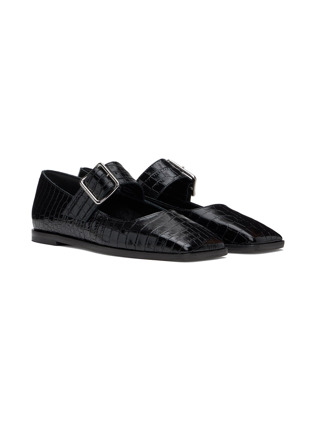 Black Sunny Ballerina Flats - 4