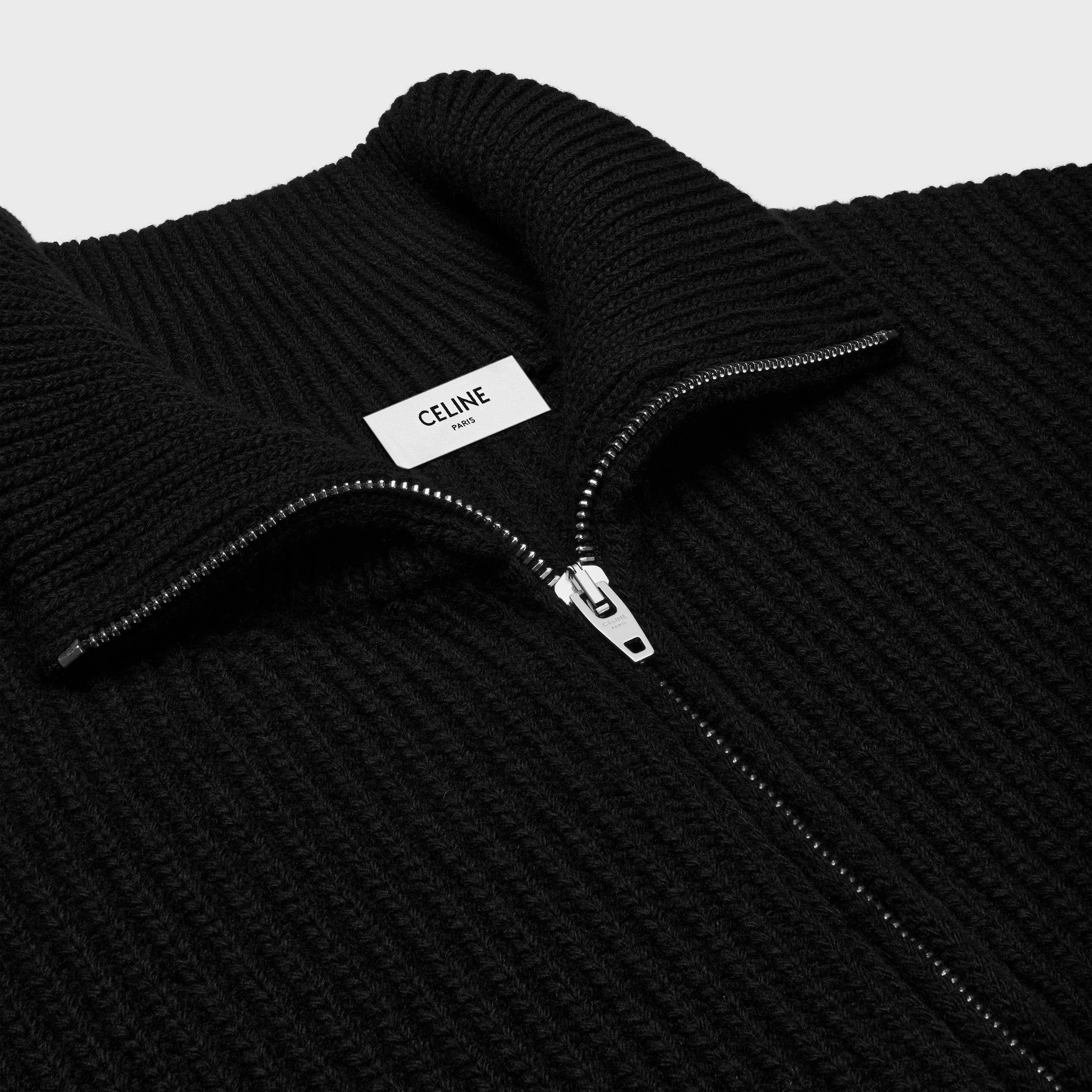 triomphe trucker sweater in ribbed wool - 3