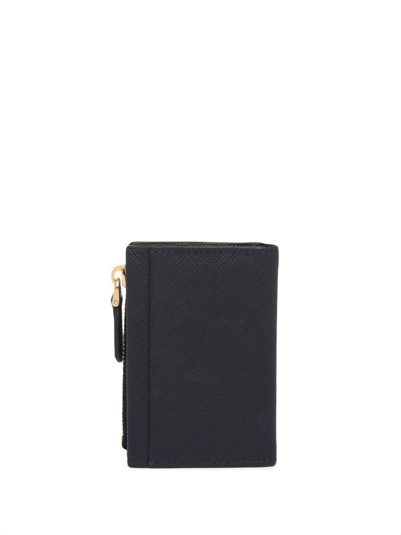 Prada leather logo plaque card holder outlook