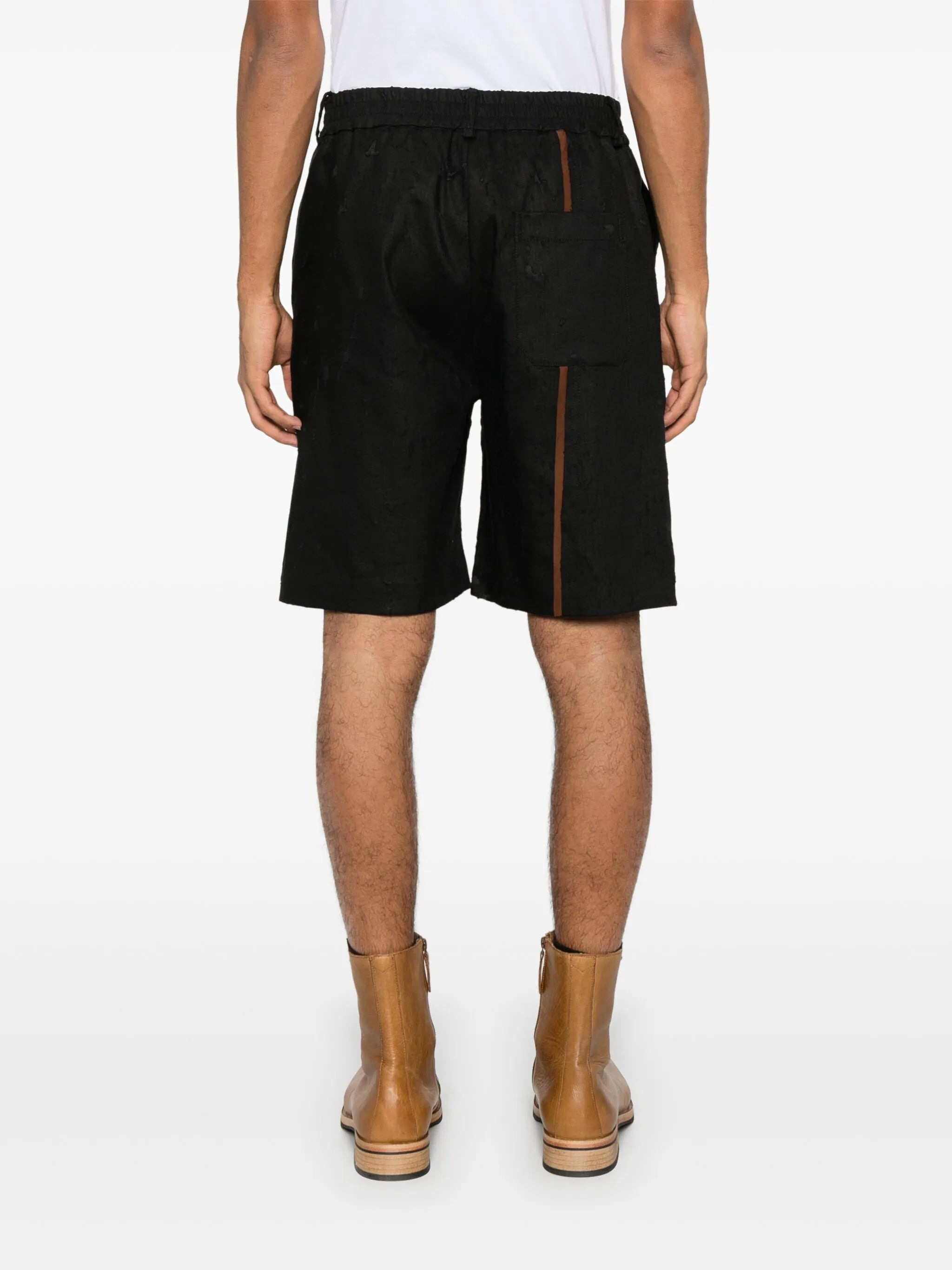 stripe-detail shorts - 4