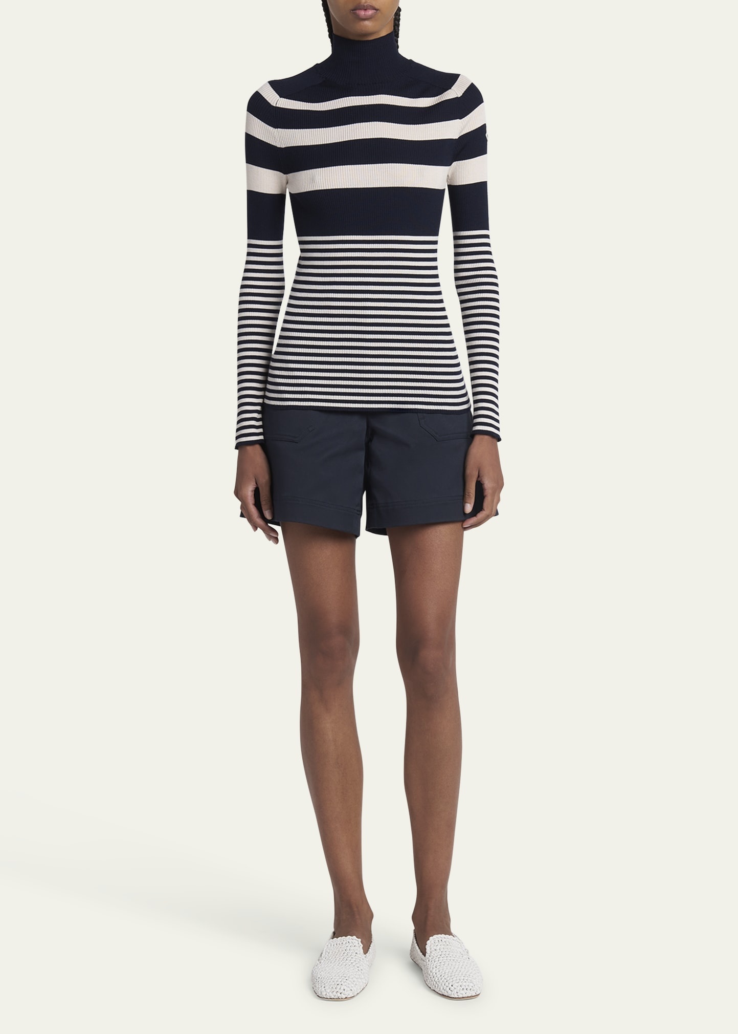 Stripe Wool Turtleneck Sweater - 2
