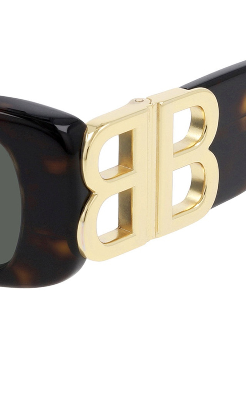 BALENCIAGA Dynasty Square-Frame Acetate Sunglasses brown outlook