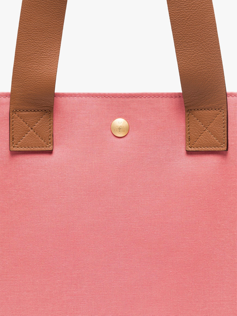 L/UNIFORM NATURAL & PINK BONDED COTTON FOLDABLE BAG 4