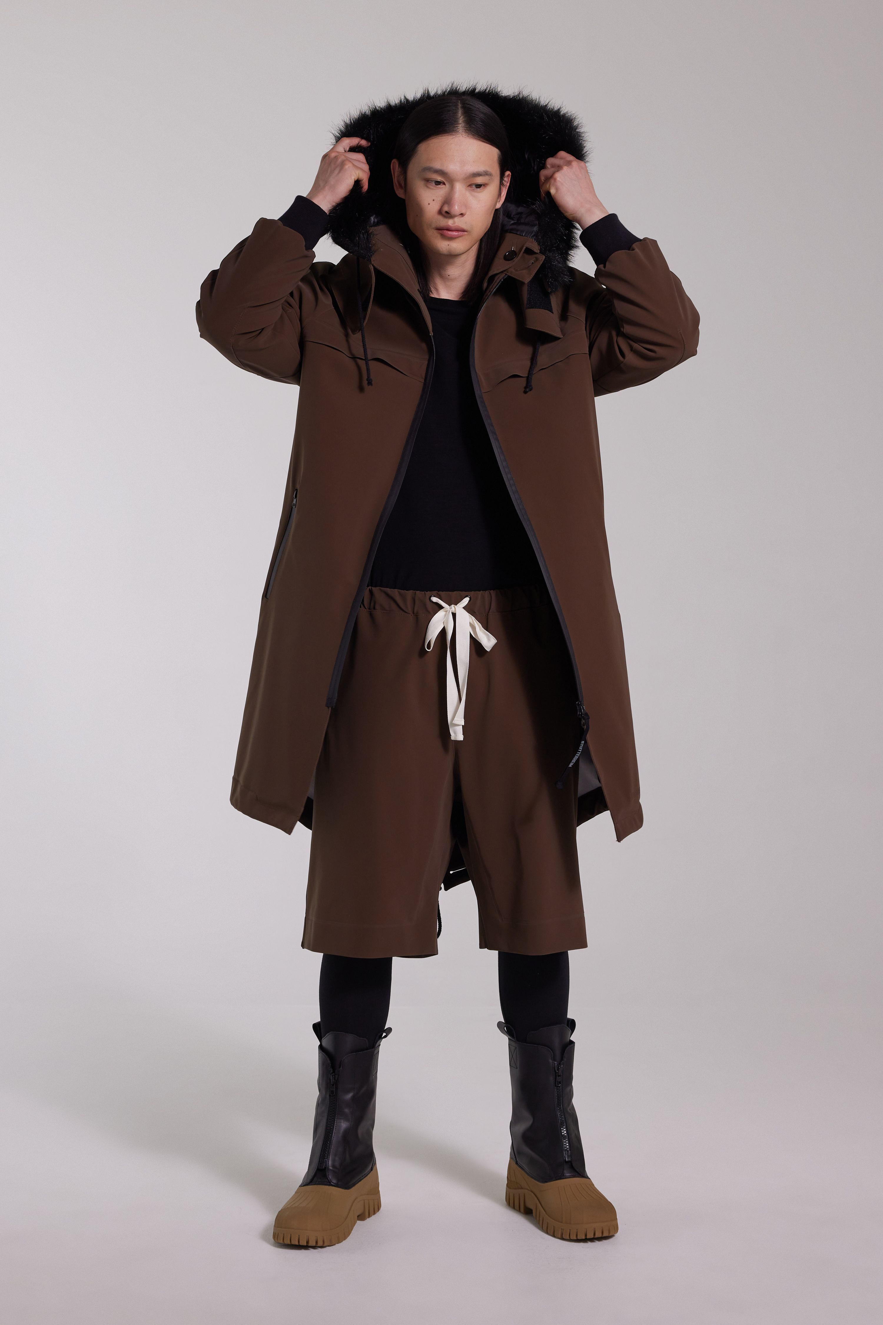 Kalix Matte Parka Dark Brown - 1