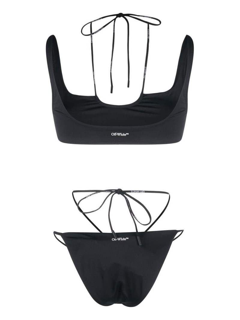 Off-White logo-print two-piece bikini outlook