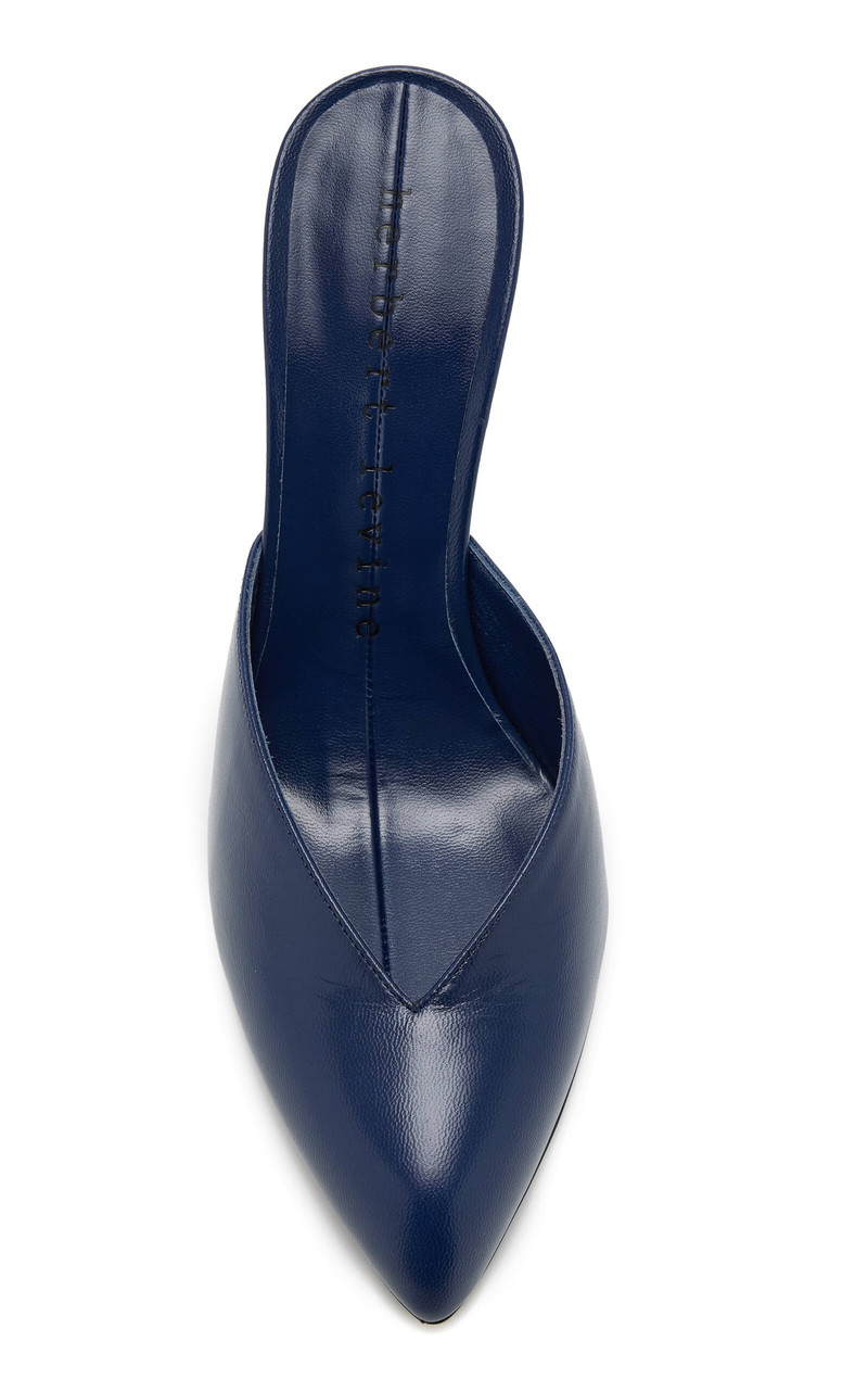herbert levine Sitting Pretty Leather Mules navy outlook