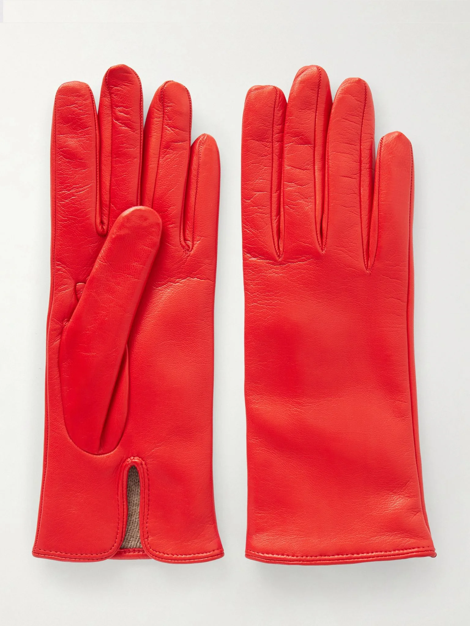 Leather gloves Red - 1