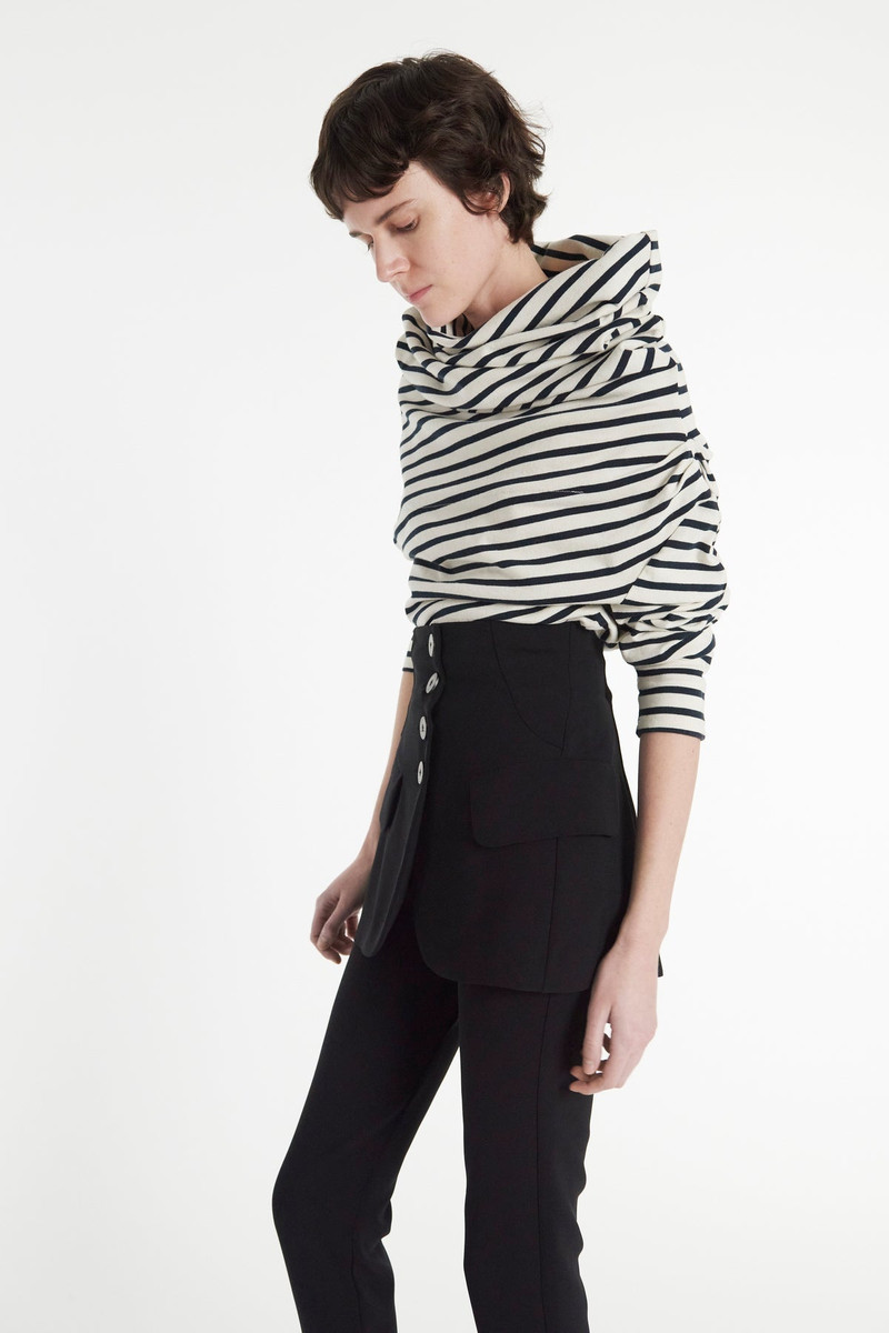 SLIM LEG TROUSER WITH BASQUE DETAIL BLACK 8