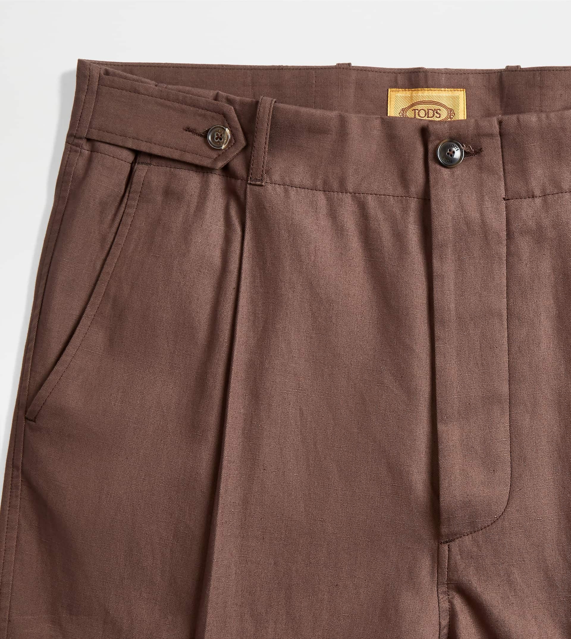 TROUSERS WITH DARTS - BROWN - 5
