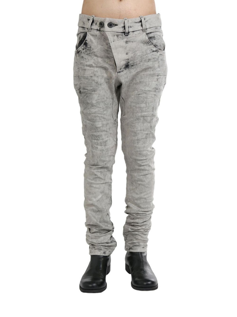 drop-crotch slim-cut trousers 1