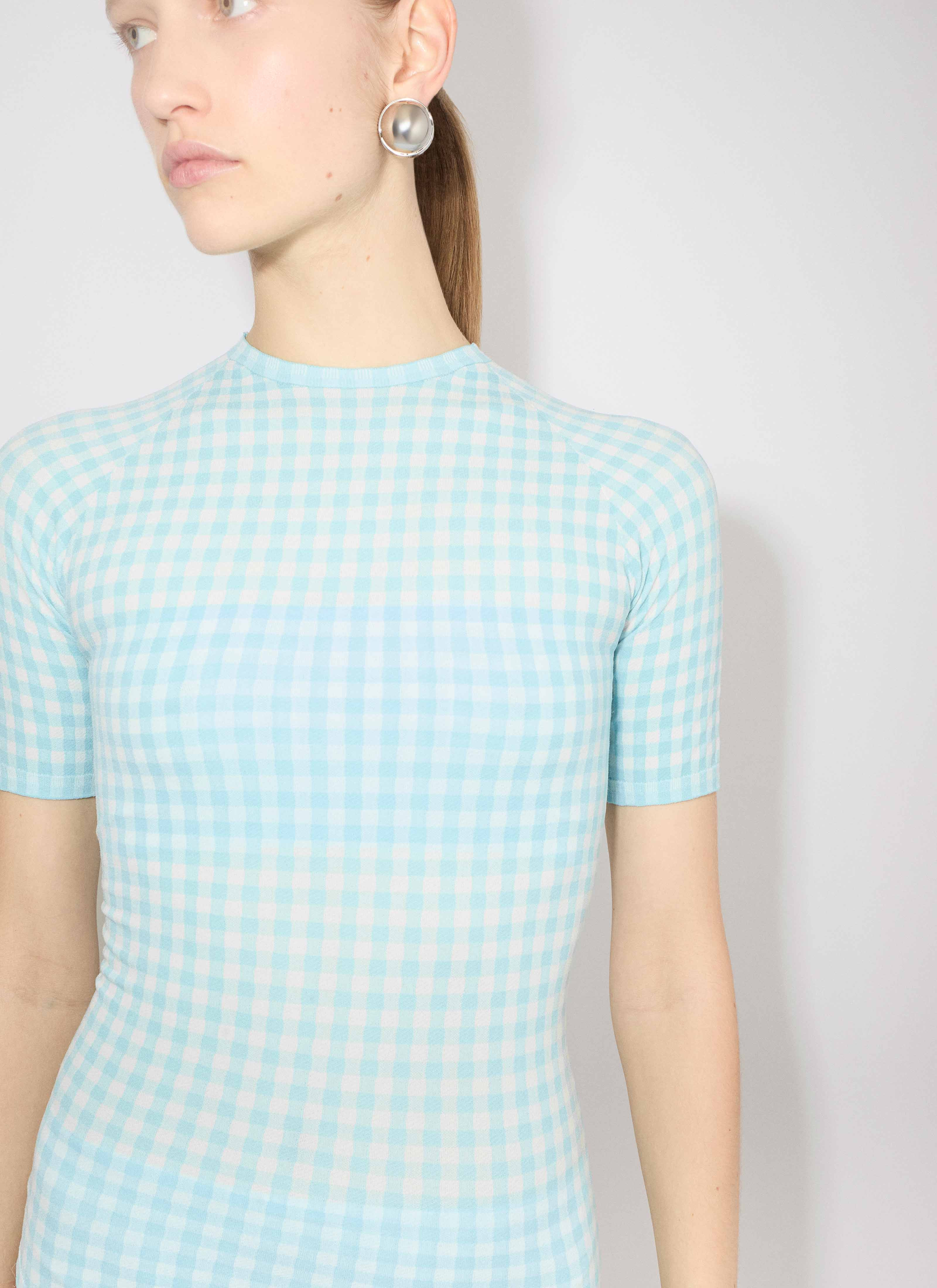 GINGHAM KNIT TOP - 5