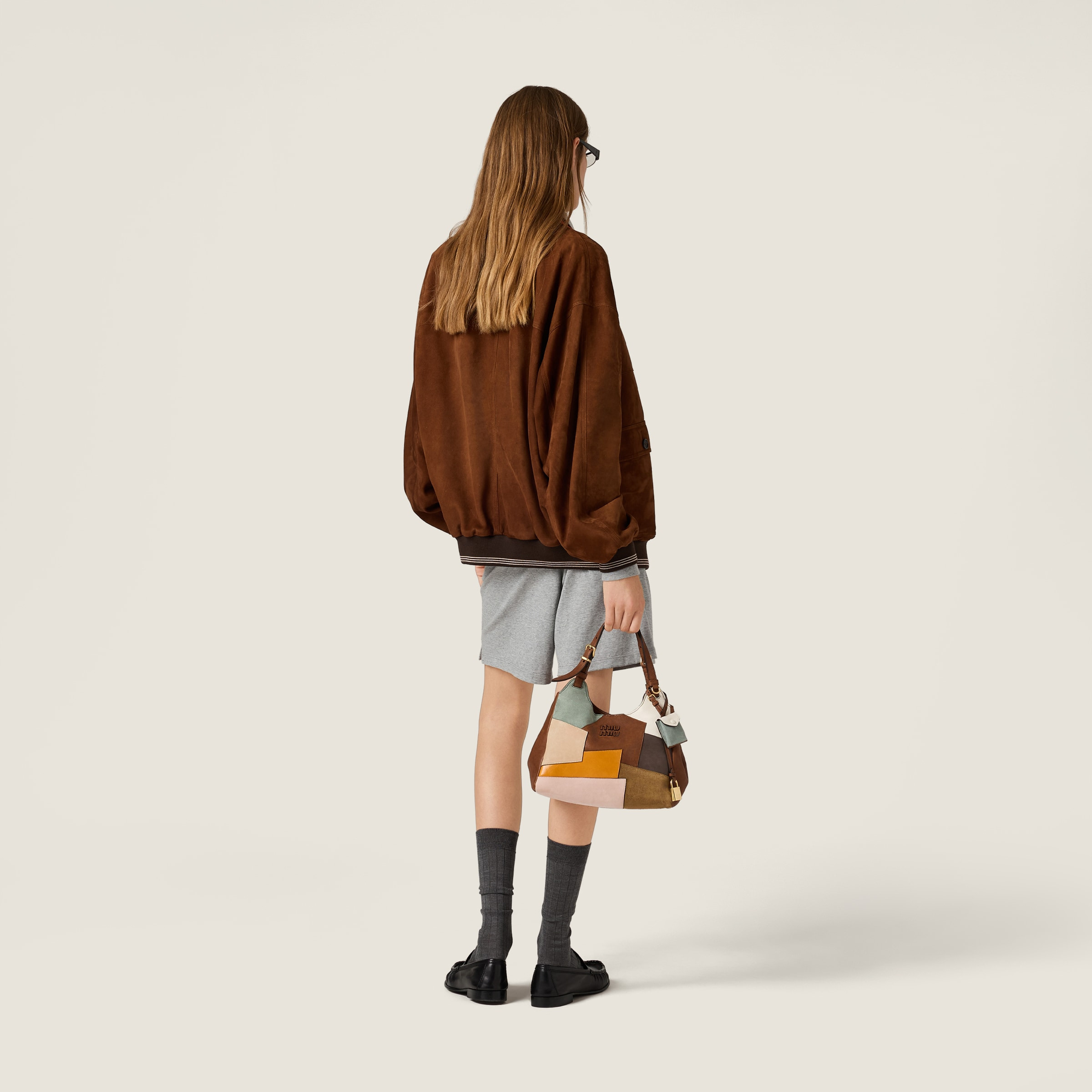Suede blouson jacket - 3
