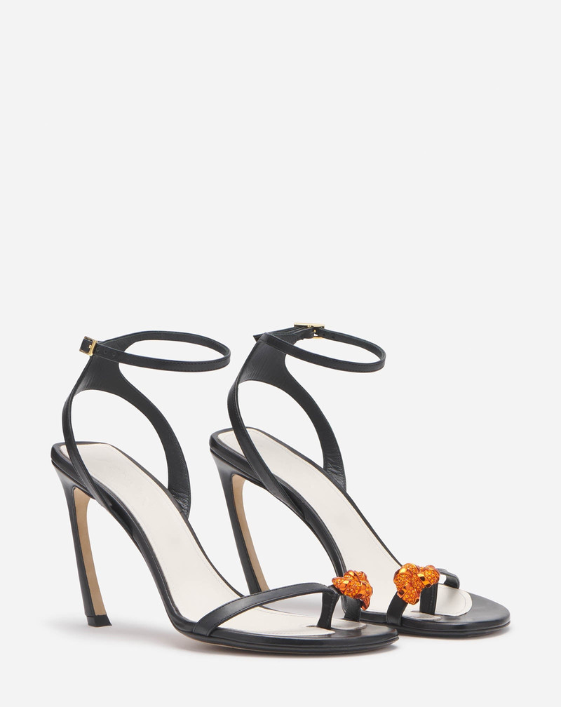 Lanvin LEATHER SWING SANDALS WITH MELODIE JEWEL outlook