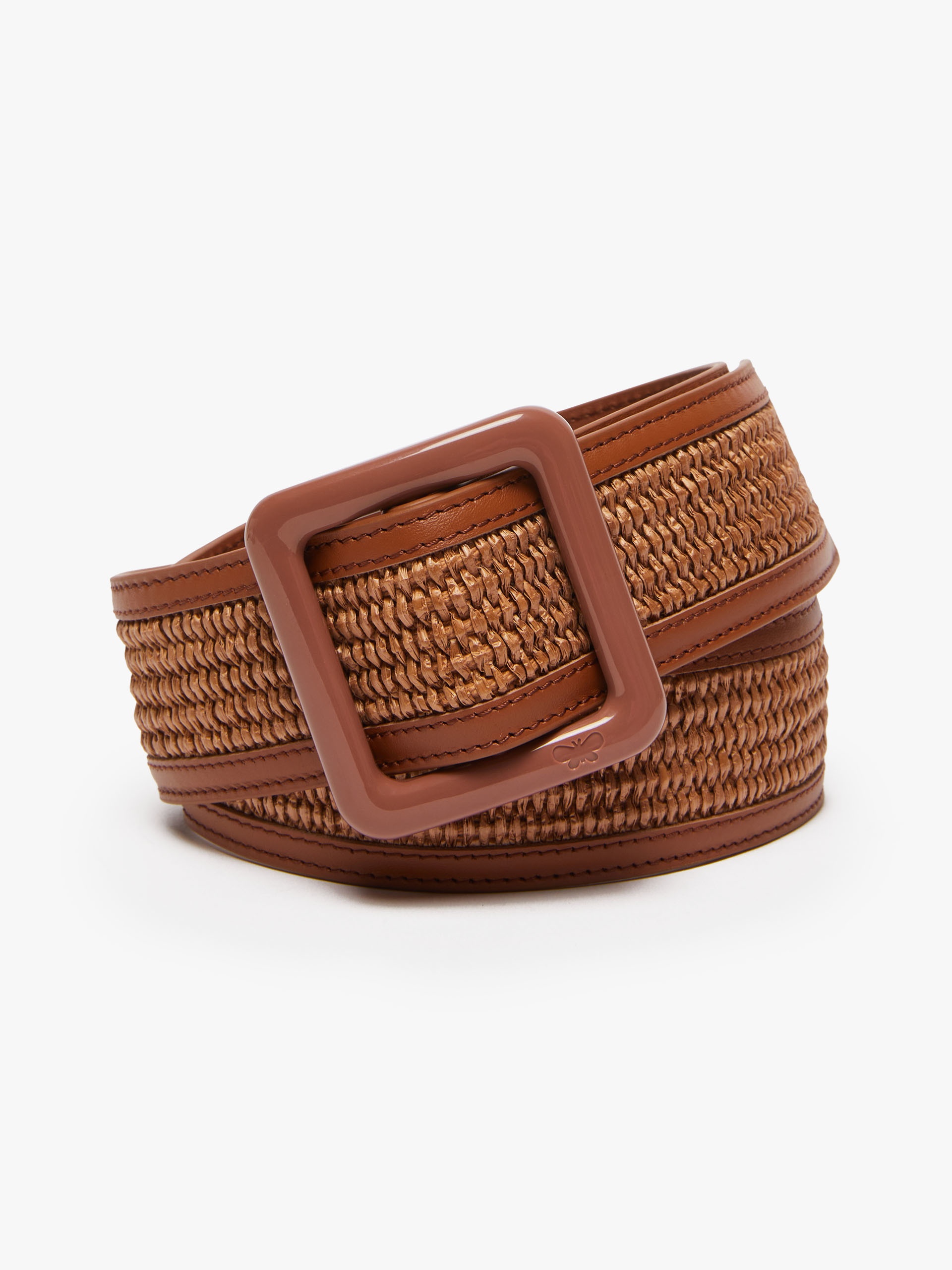 BOCCA Nylon and cotton raffia belt - 1