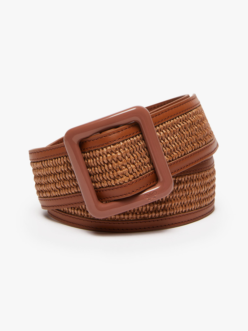 BOCCA Nylon and cotton raffia belt 1