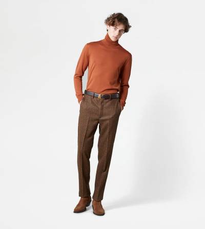Tod's TURTLENECK SWEATER - BROWN outlook