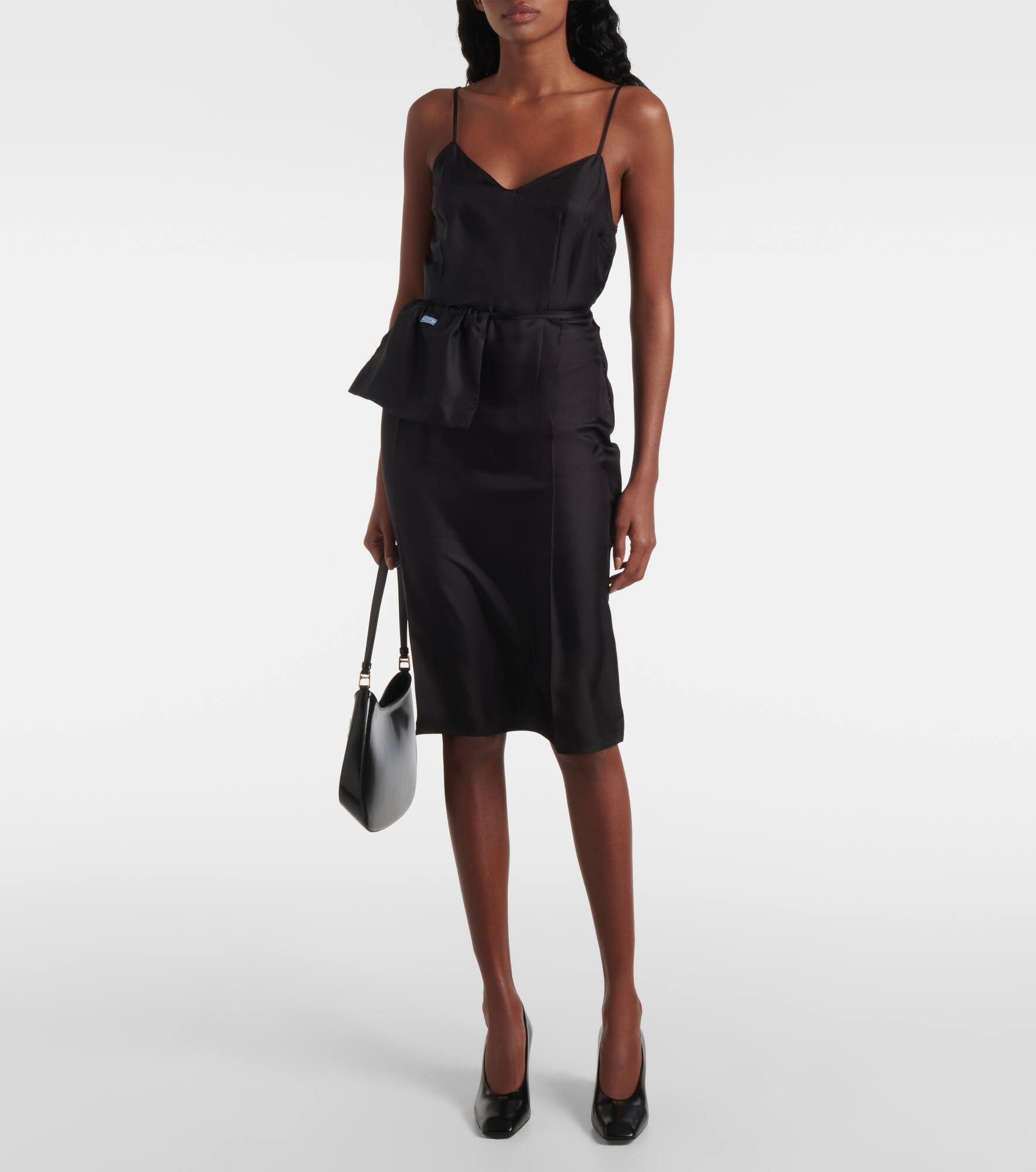 Silk twill slip dress - 2