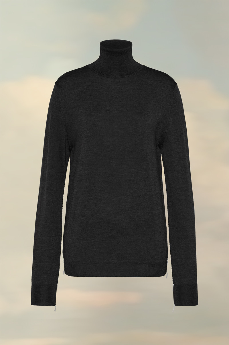 Merino Wool High-neck Sweater 1
