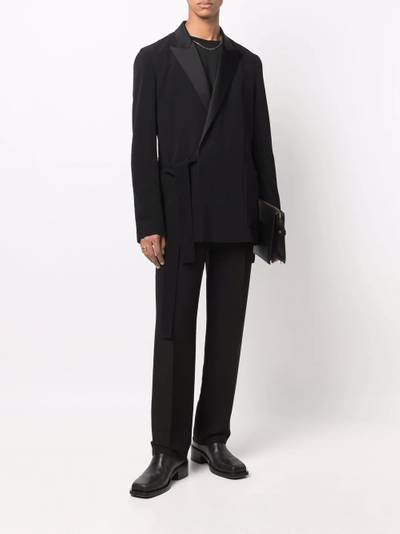 Balmain double-breasted side-tie blazer outlook