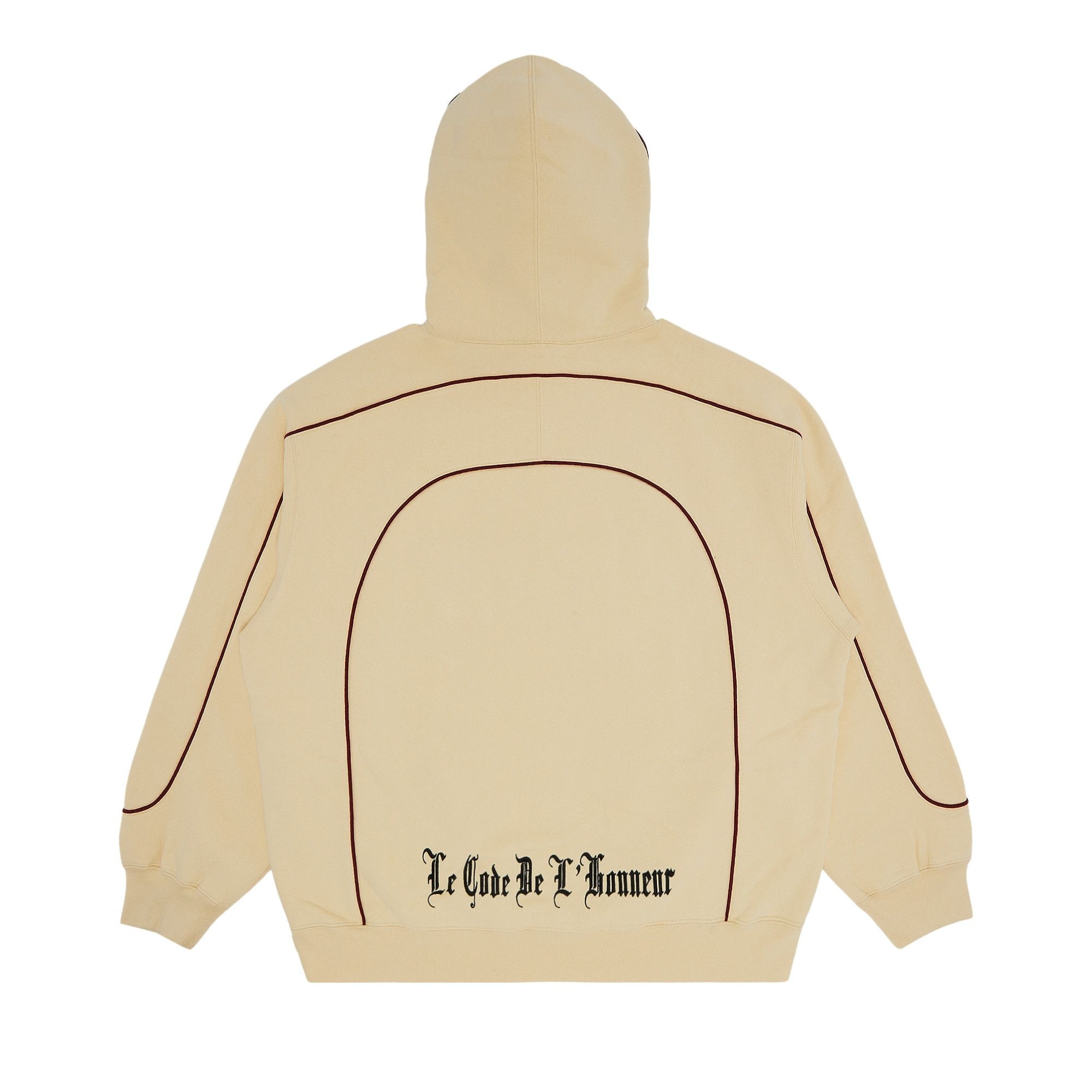 Supreme Curve Piping Hooded Sweatshirt 'Natural' - 2