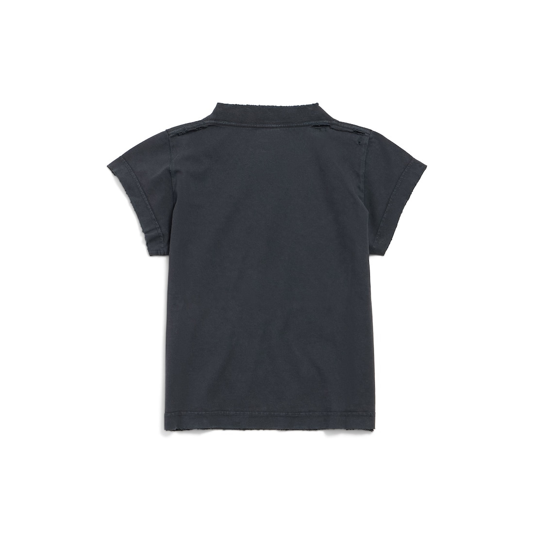 Women's Fashion Designer Shrunk T-shirt in Faded Black - 2
