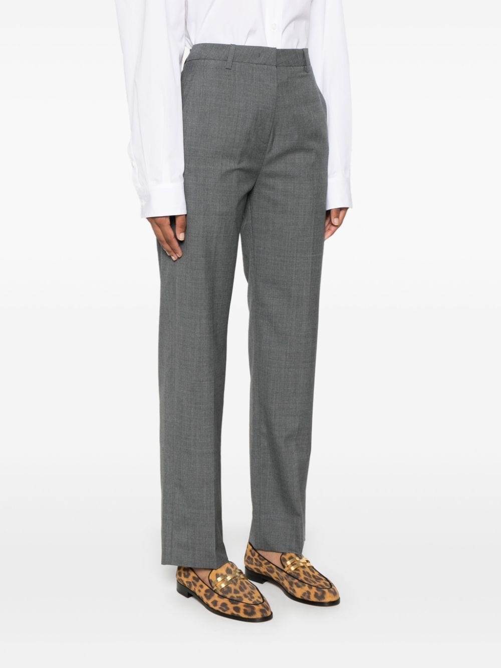 virgin-wool straight trousers - 3