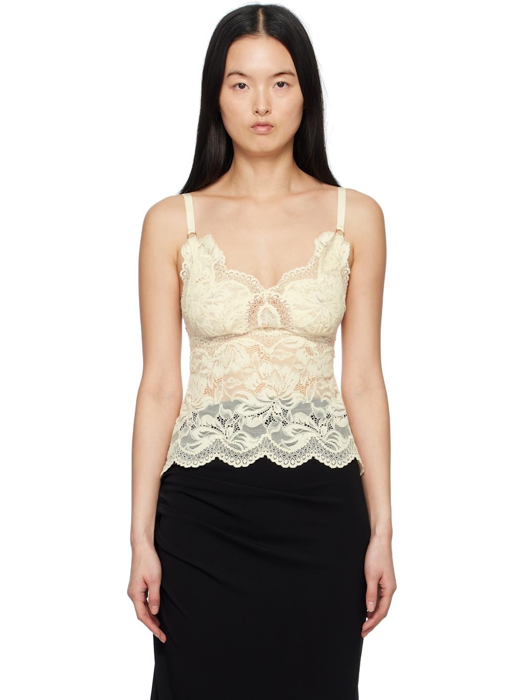 Off-White Lace Camisole - 1