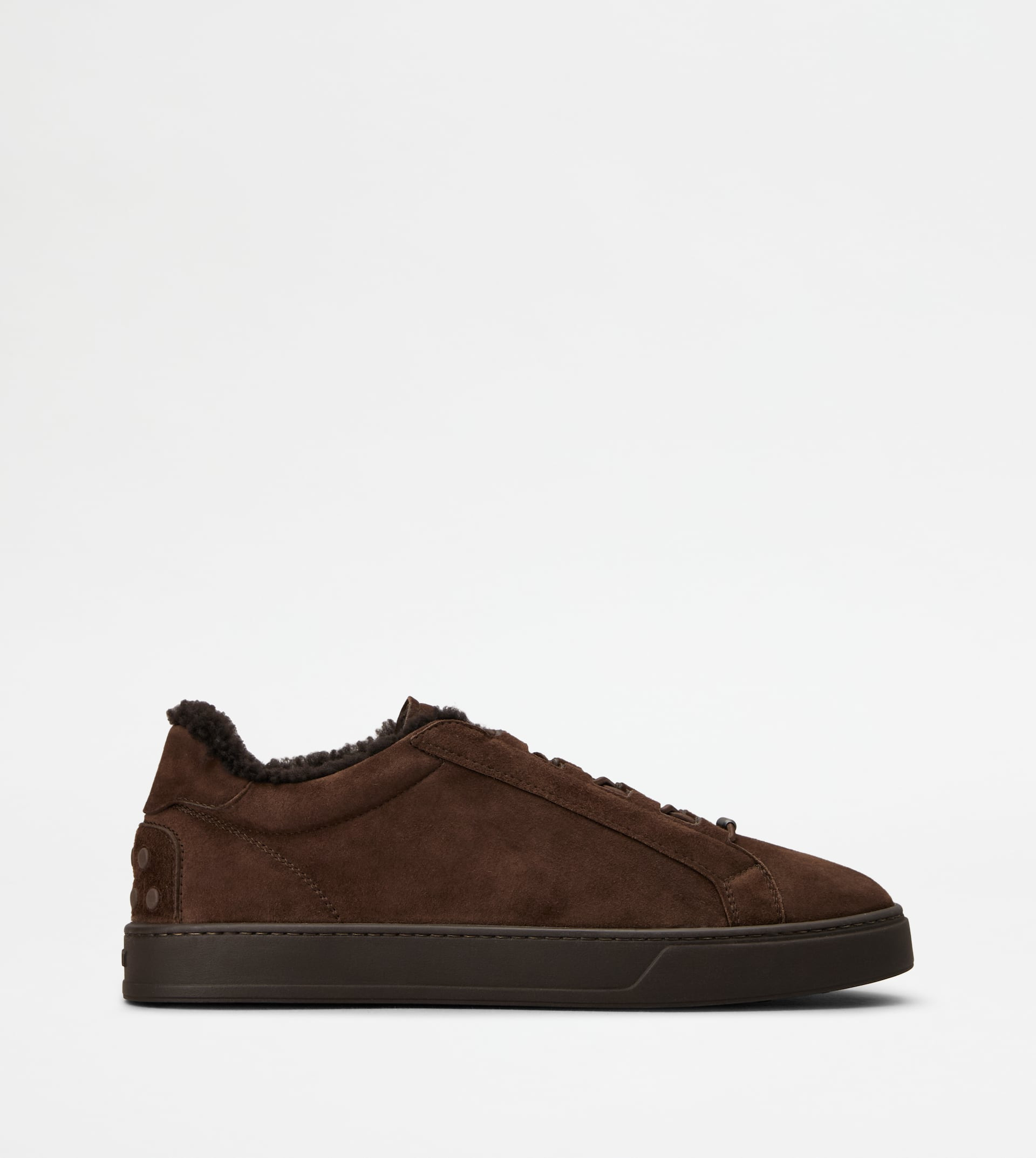 SNEAKERS IN PASHMY SUEDE - BROWN - 1