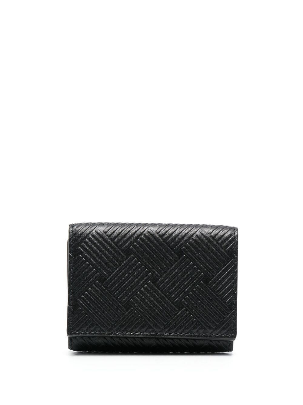 textured-finish snap-fastening wallet - 1