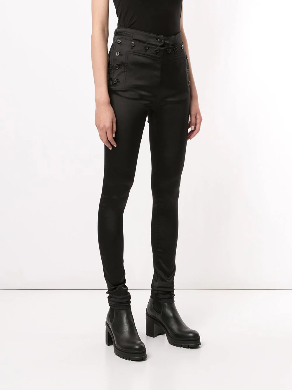 high-waisted skinny trousers - 3