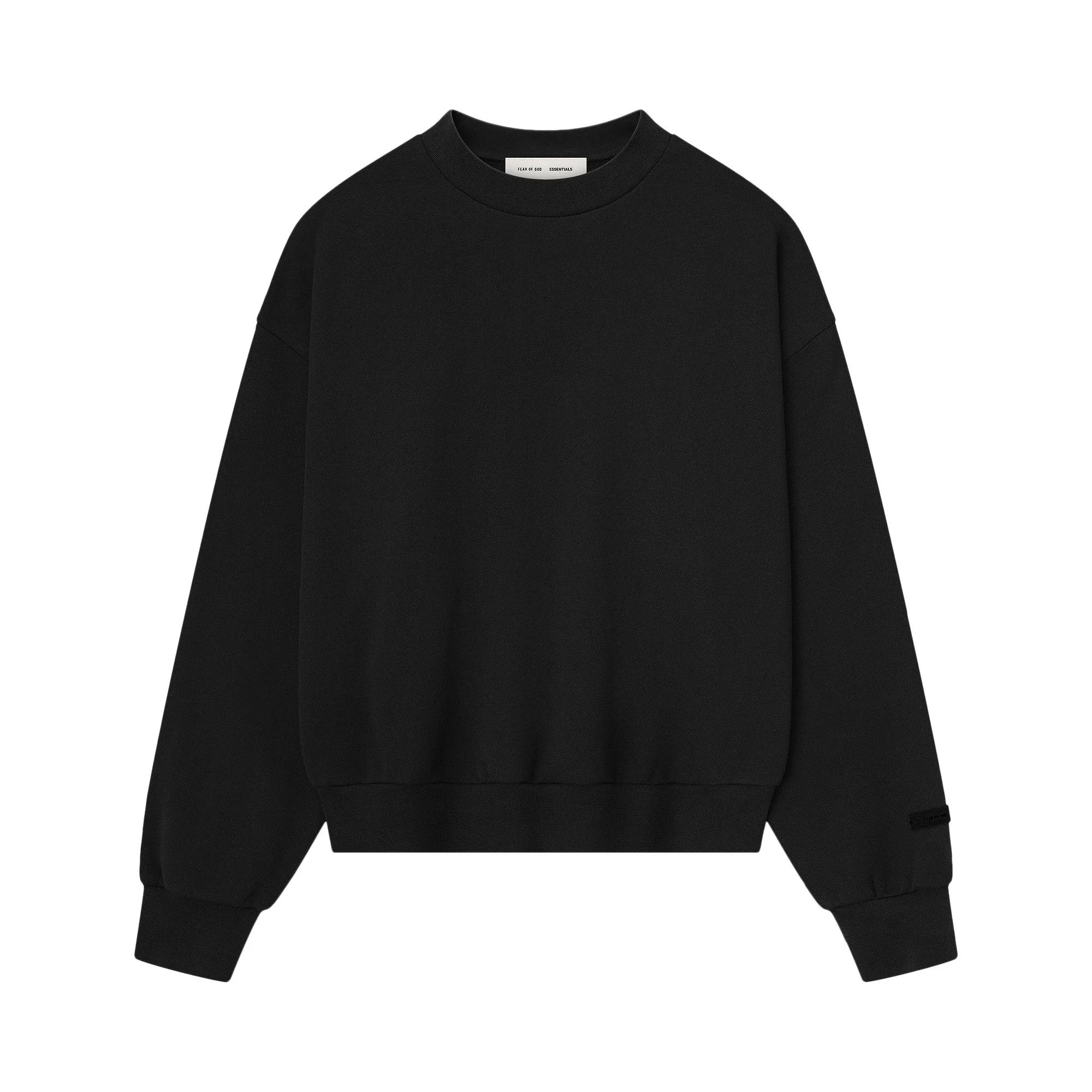 Fear of God Essentials Classic Crewneck Sweatshirt 'Jet Black' - 1
