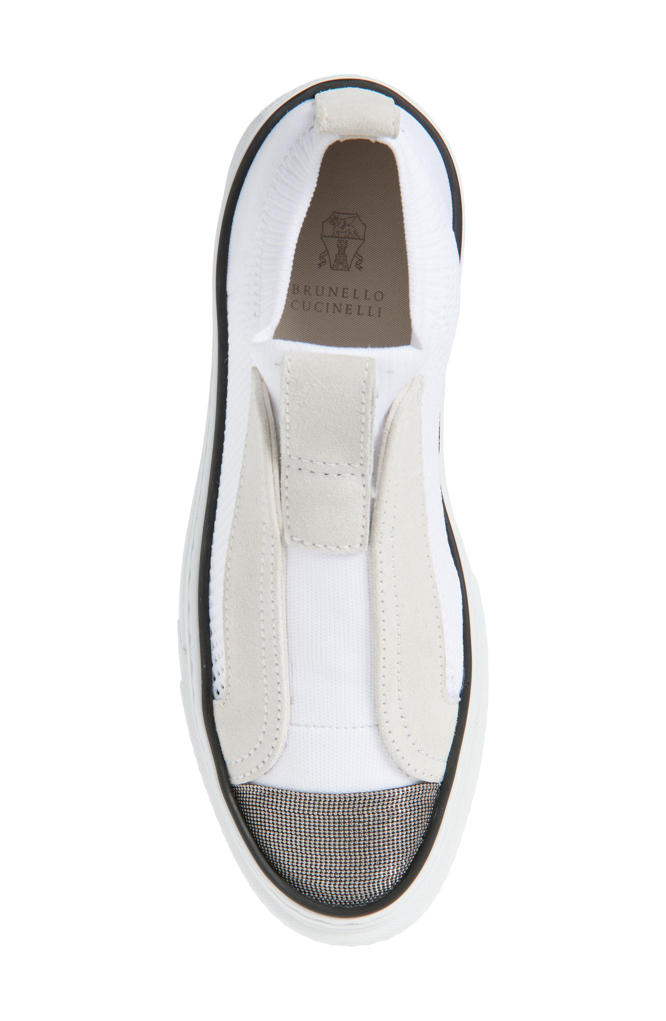 Brunello Cucinelli Slip-On Sneaker in C001 Bianco at Nordstrom - 5