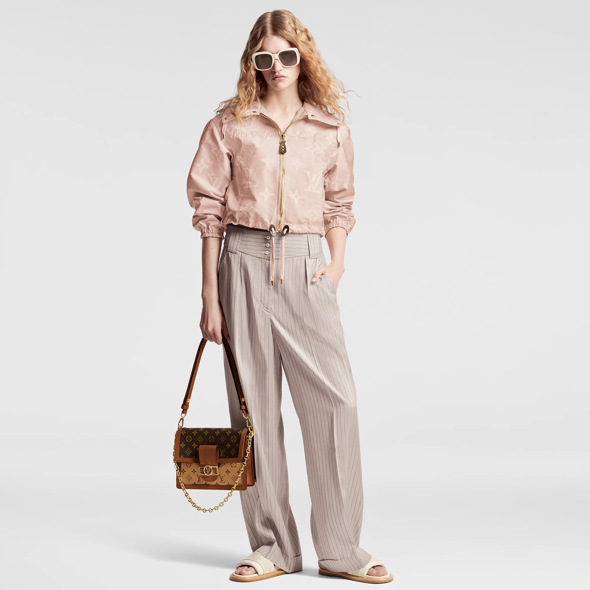 Tailored Pinstripe Silk Pants - 4
