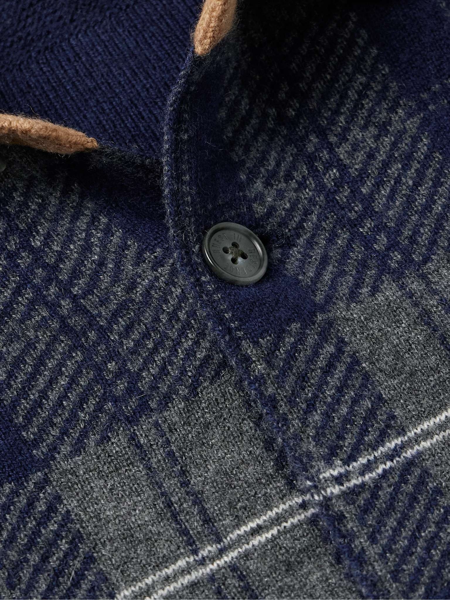 Checked Wool and Cashmere-Blend Overshirt - 3
