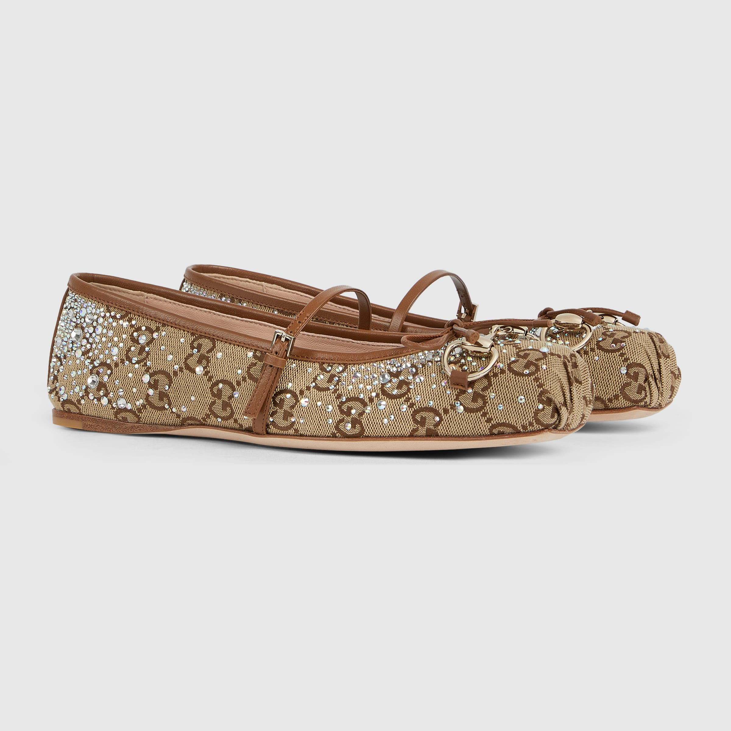 Women's GG crystal Gucci Horsebit ballet flat - 2