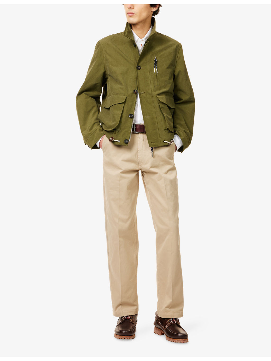 Regular-fit straight-leg cotton chino trousers - 2